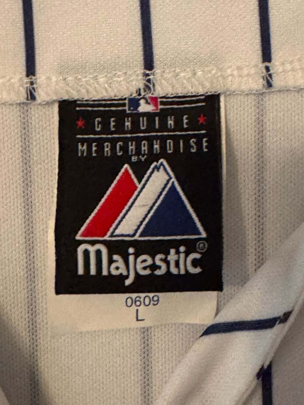 Vintage Derek Jeter NY Yankees Majestic Jersey #2 Pinstripe MLB Baseball Size L - Picture 4 of 10